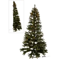 J-Line Sapin de noel + led demi mural plastique vert