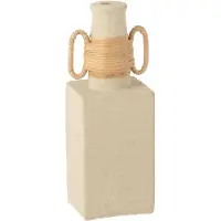 J-Line Vase Anneaux Ovale Ciment Sable Naturel Céline
