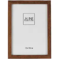 J-Line Photo frame basic wood dark brown small