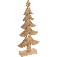 J-Line Sapin de noel bois de manguier or large