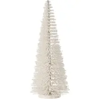 J-Line Sapin de noël décoratif paillettes plastique blanc small