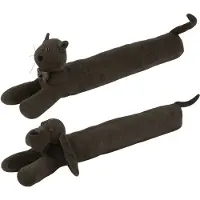 Jline Boudin de porte chien/chat bouclé gris foncé assortiment de 2