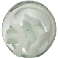 J-Line Presse-papier guirlande en verre blanc medium