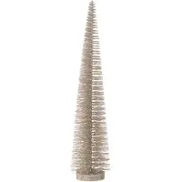 J-Line Sapin de noël décoratif paillettes plastique greige medium