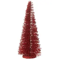 J-Line Sapin de noël décoratif paillettes plastique rouge small