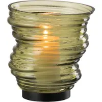 J-Line Vase tornado verre vert small