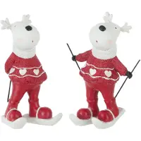 J-Line Renne ski poly blanc/rouge small assortiment de 2