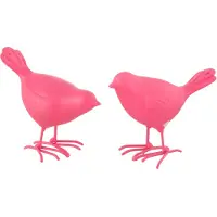 J-Line Bird Polyresin Pink Small 2 Assorted