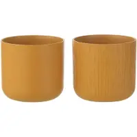 J-Line Cachepot gen ceramique ocre small assortiment de 2
