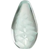 J-Line Presse-pap spirale verre cyan large