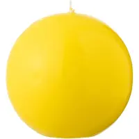 J-Line Bougie boule cire fluo jaune - 50 heures