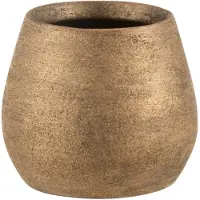 J-Line Cachepot irregulier rugueux ceramique or small