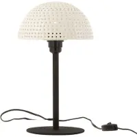 J-Line Lampe de table Champignon Boules Métal Brillant Blanc/Noir Small