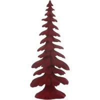 J-Line Sapin velours resine rouge small