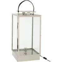 Jline Lanterne lampe metal/verre argent