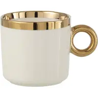 Jline Boite de 1 mug ceramique blanc/or