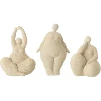 J-Line Femmes modernes resine beige small assortiment de 3