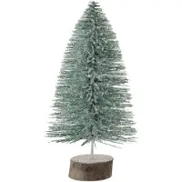 J-Line Sapin de noel decoratif paillettes vert clair medium