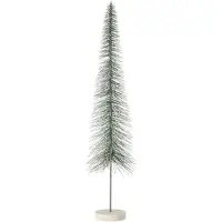 J-Line Sapin de noël décoratif neige plastique vert large