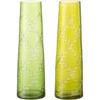 J-Line Vase feuil verre vert large assortiment de 2