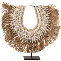 J-Line Collier+pied dora coquillages/zostere blanc large