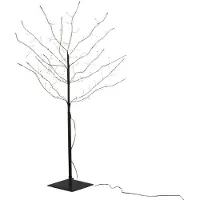 J-Line Arbre nu + led metal noir medium