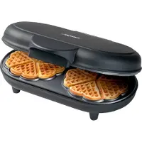Bestron Gaufrier double, noir, Gaufrier, Noir