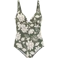 s.Oliver Maillot de bain crème / vert foncé