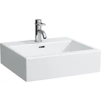 Laufen Living City lavabo, 1 trou pour robinetterie au centre, avec trop-plein, 50x46 cm, blanc (460 mm, 500 mm)
