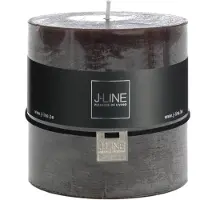 J-Line Bougie cylindre marron/noir -64h