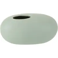 J-Line Vase ovale ceramique vert pastel large