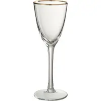 Jline Verre a vin or bord verre transparent/or