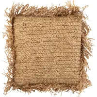 J-Line Coussin carre raphia naturel small