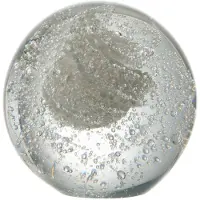 J-Line Presse papier bubbel glas zilver small