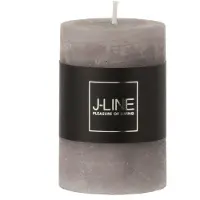 Jline Bougie cylindrique gris fonce s18h