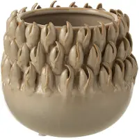 J-Line Cachepot ibiza ceramique gris large