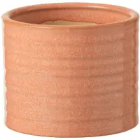 J-Line Cachepot uni rond ceramique pamplemousse small