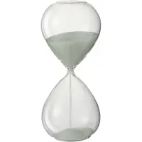 J-Line Sablier decoratif verre/sable blanc medium