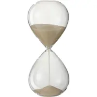 J-Line Sablier decoratif verre/sable beige medium