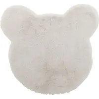 Jline Tapis tete d'ours polyester blanc