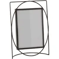 J-Line Cadre photo rectangle metal/verre marron fonce large