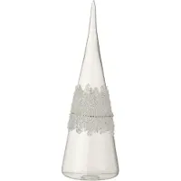 J-Line Cone glace diamant lignes verre transparent small