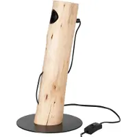J-Line Lampe de table Silas oblique Chestnut Bois naturel