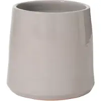 J-Line Cachepot rond ceramique gris large