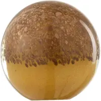 J-Line Presse-papier couches verre marron/ocre large