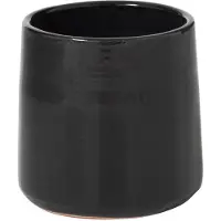 J-Line Cachepot rond ceramique noir small