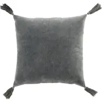 Jline Coussin floches coton gris
