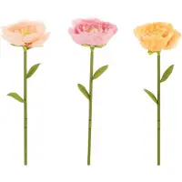 J-Line Fleurs en papier rose/pêche/jaune assortiment de 3 small