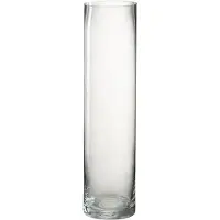 J-Line Vase cylindrique verre transparent medium