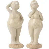 J-Line Baigneuse maillot de bain debout ceramique beige medium assortiment de 2